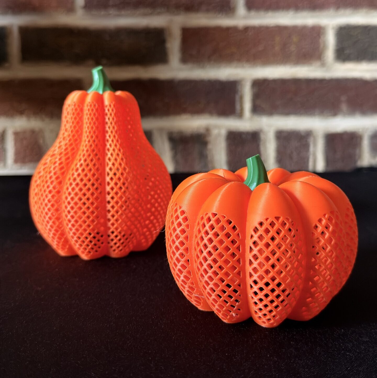 3D Printed LED Tea Light Pumpkin – Lattice Mesh Design – PLA Orange or Matte Light Brown - Image 4
