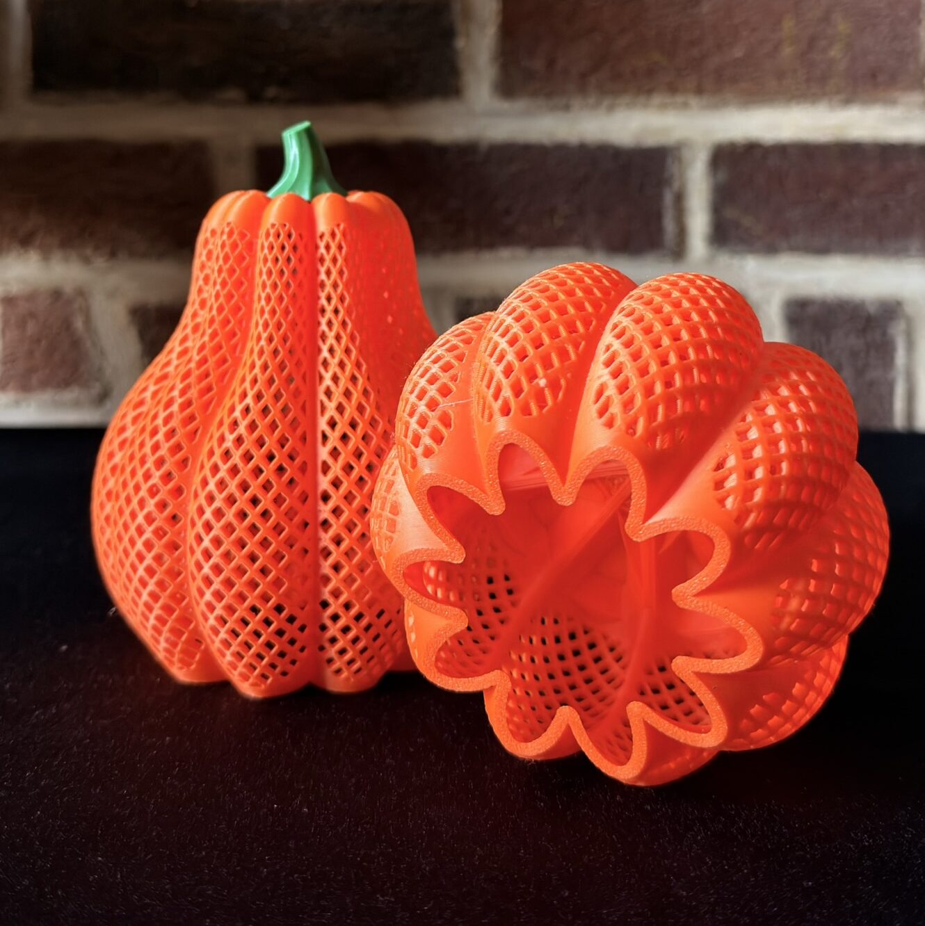 3D Printed LED Tea Light Pumpkin – Lattice Mesh Design – PLA Orange or Matte Light Brown - Image 5