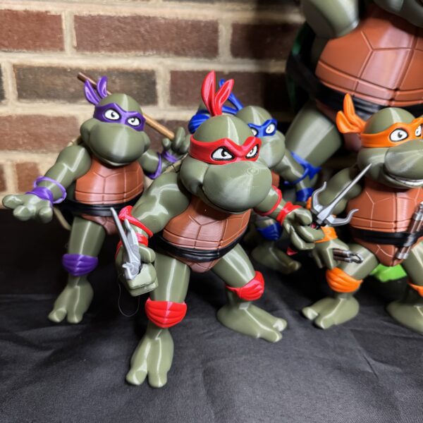 Retro Turtle Collectible Figures – Classic 90s Heroes Set - Image 5