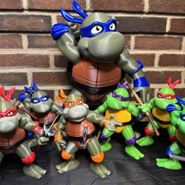 Retro Turtle Collectible Figures – Classic 90s Heroes Set - Image 4