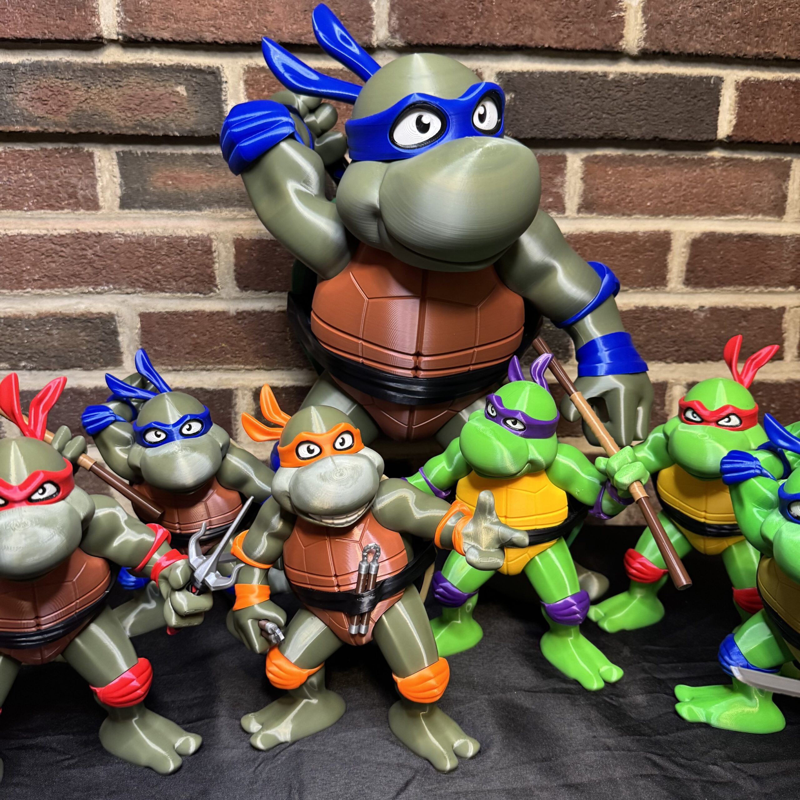 Retro Turtle Collectible Figures – Classic 90s Heroes Set - Image 4