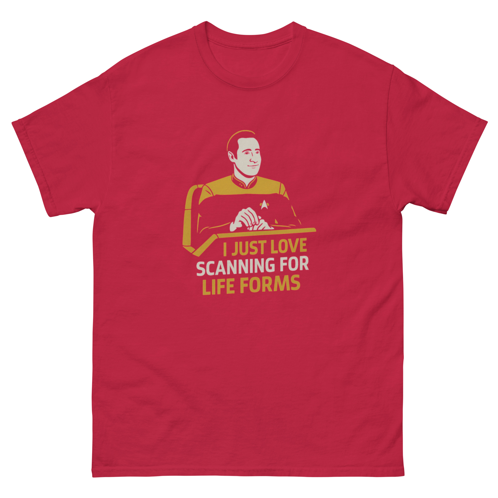I Just Love Scanning for Life Forms Shirt – Minimalist Sci-Fi Tee - Image 15