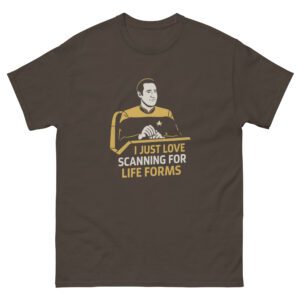 I Just Love Scanning for Life Forms Shirt minimalist stencil design