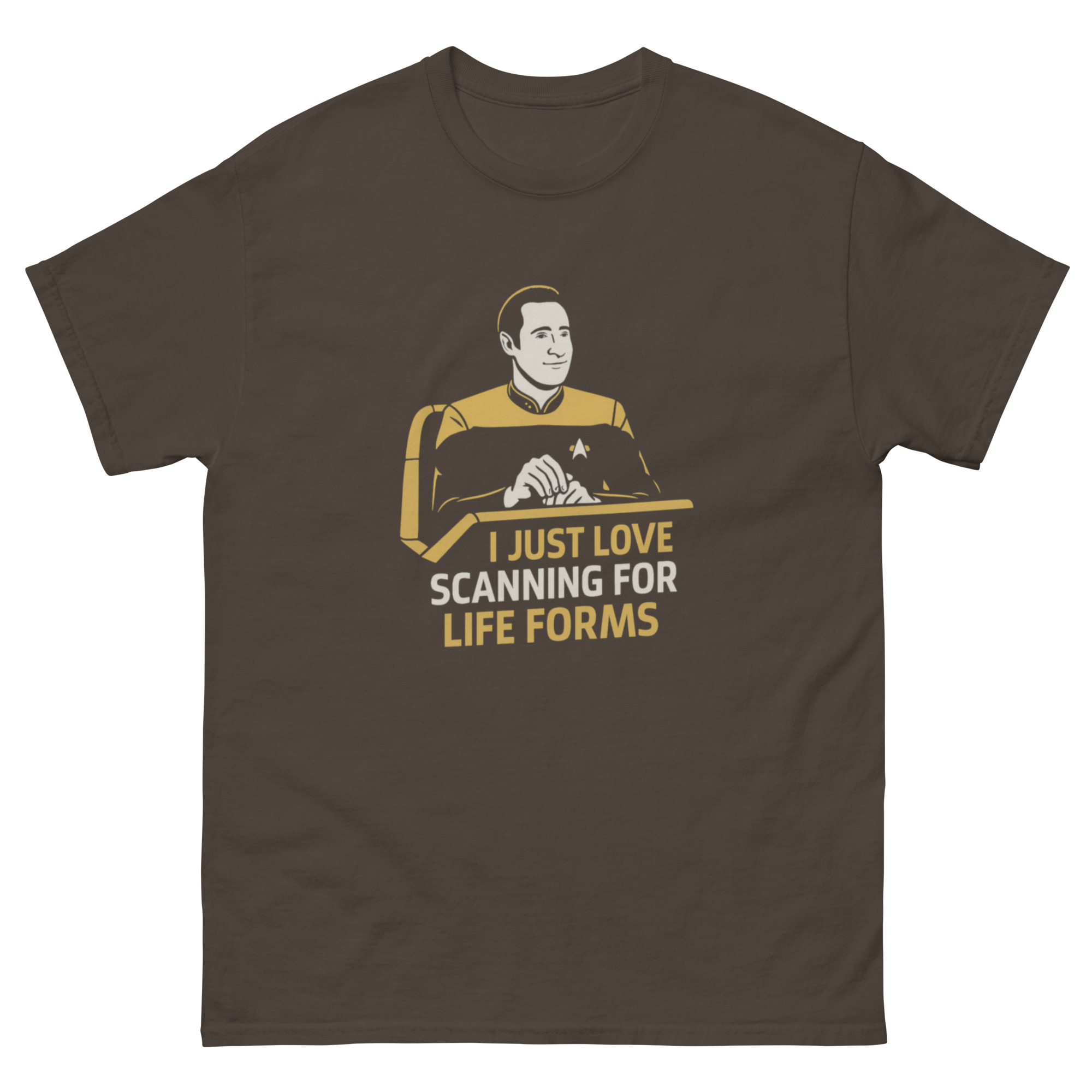 I Just Love Scanning for Life Forms Shirt minimalist stencil design