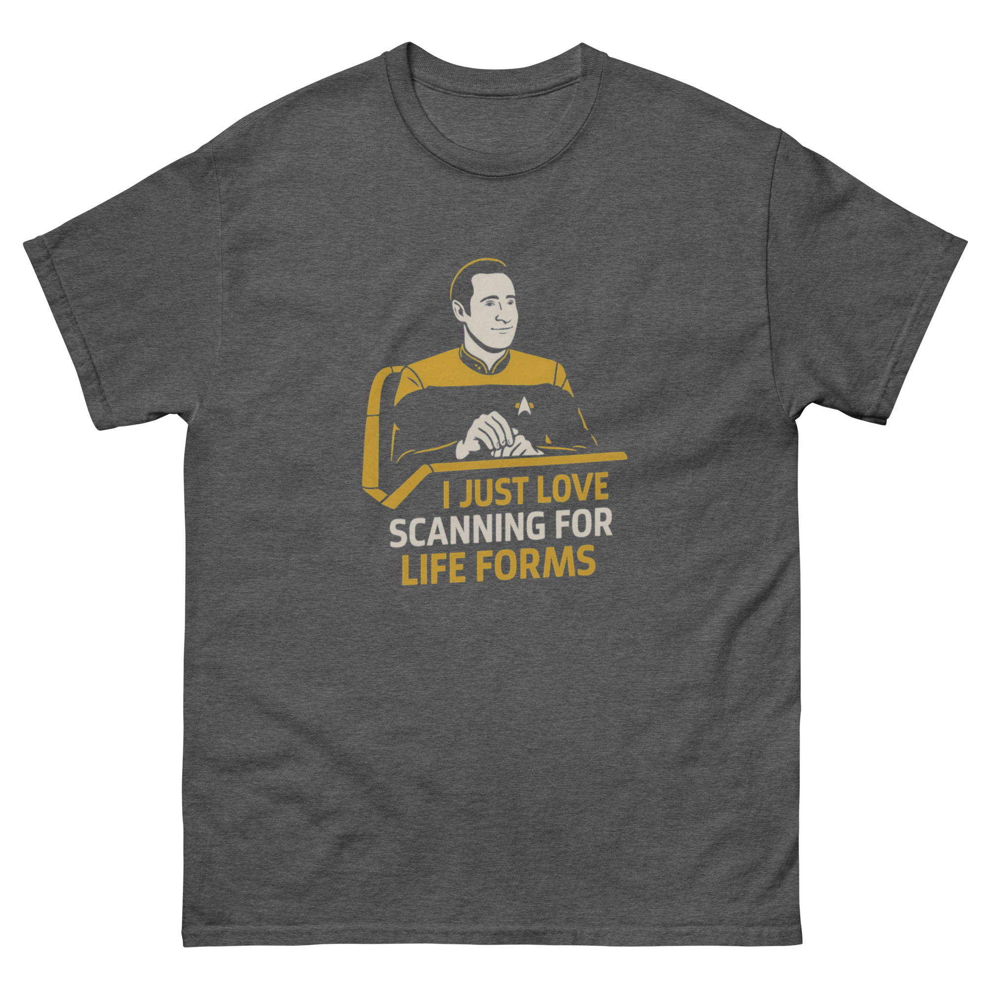 I Just Love Scanning for Life Forms Shirt – Minimalist Sci-Fi Tee - Image 19