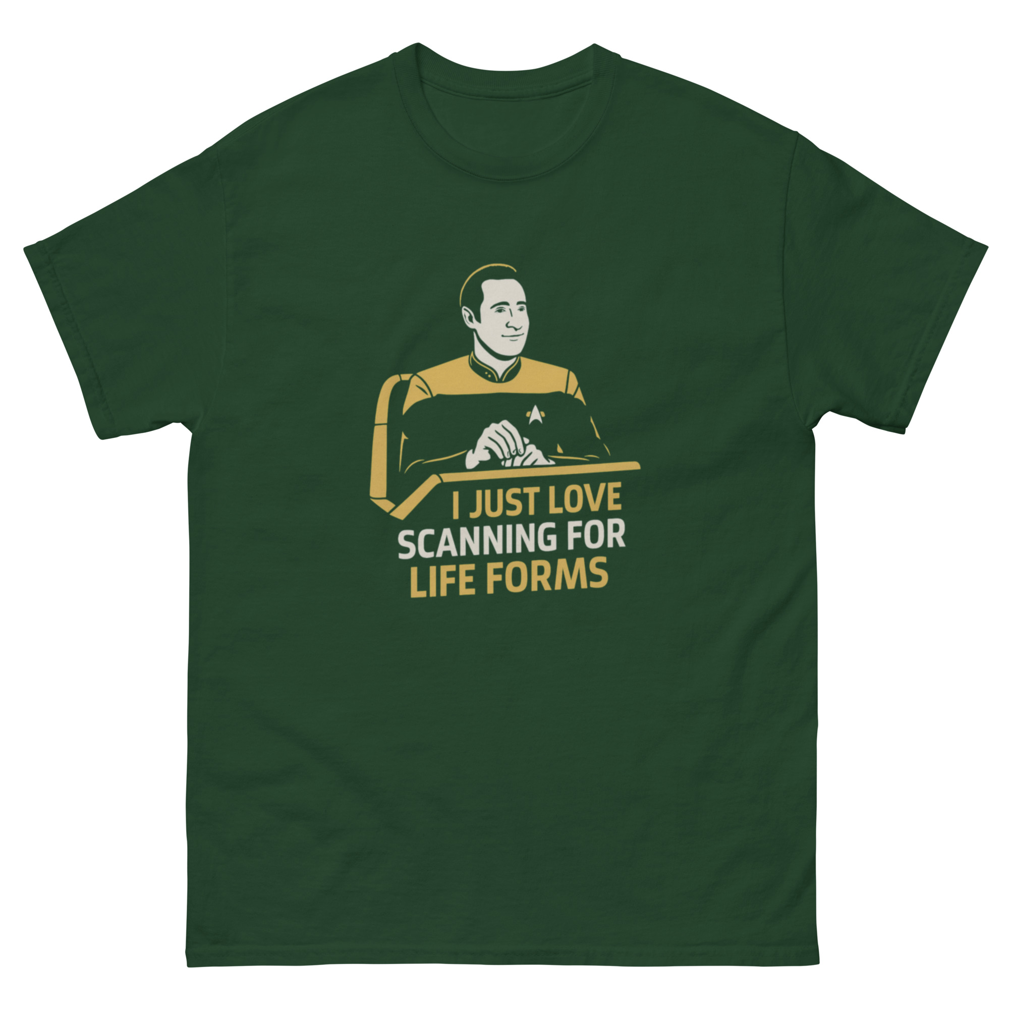I Just Love Scanning for Life Forms Shirt – Minimalist Sci-Fi Tee - Image 12
