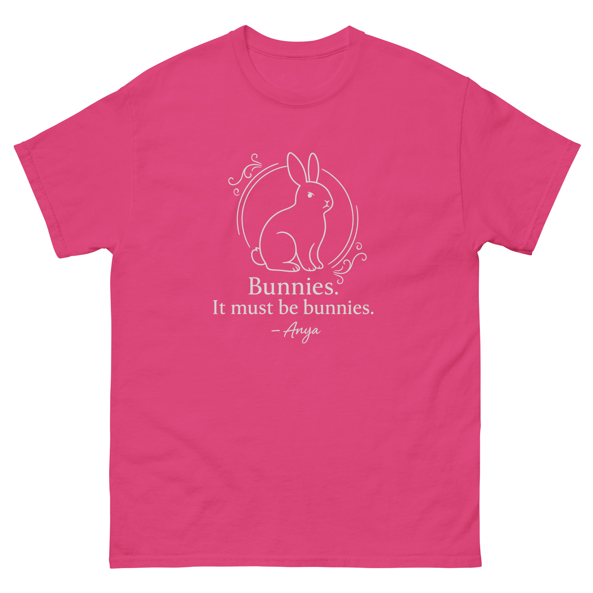 “Bunnies. It Must Be Bunnies.” – Anya Quote Tee - Image 21