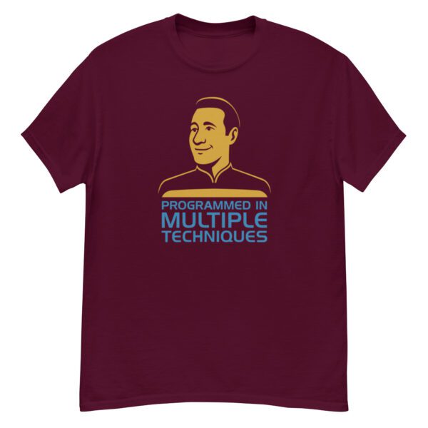 Programmed in Multiple Techniques Shirt – Minimalist Sci-Fi Tee - Image 2