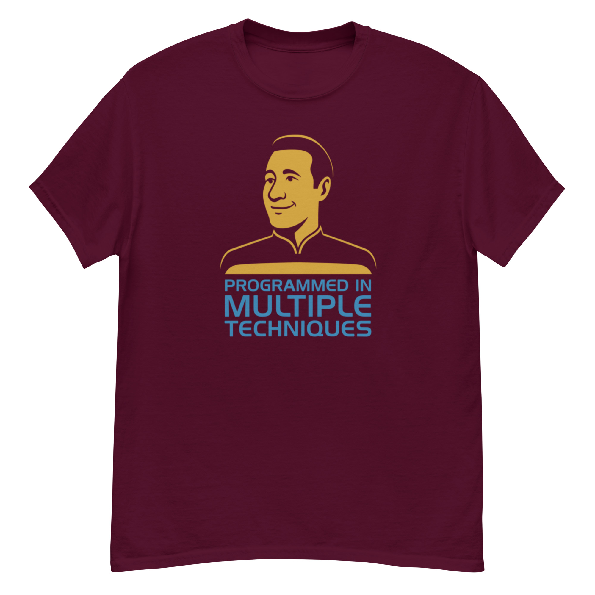 Programmed in Multiple Techniques Shirt – Minimalist Sci-Fi Tee - Image 2