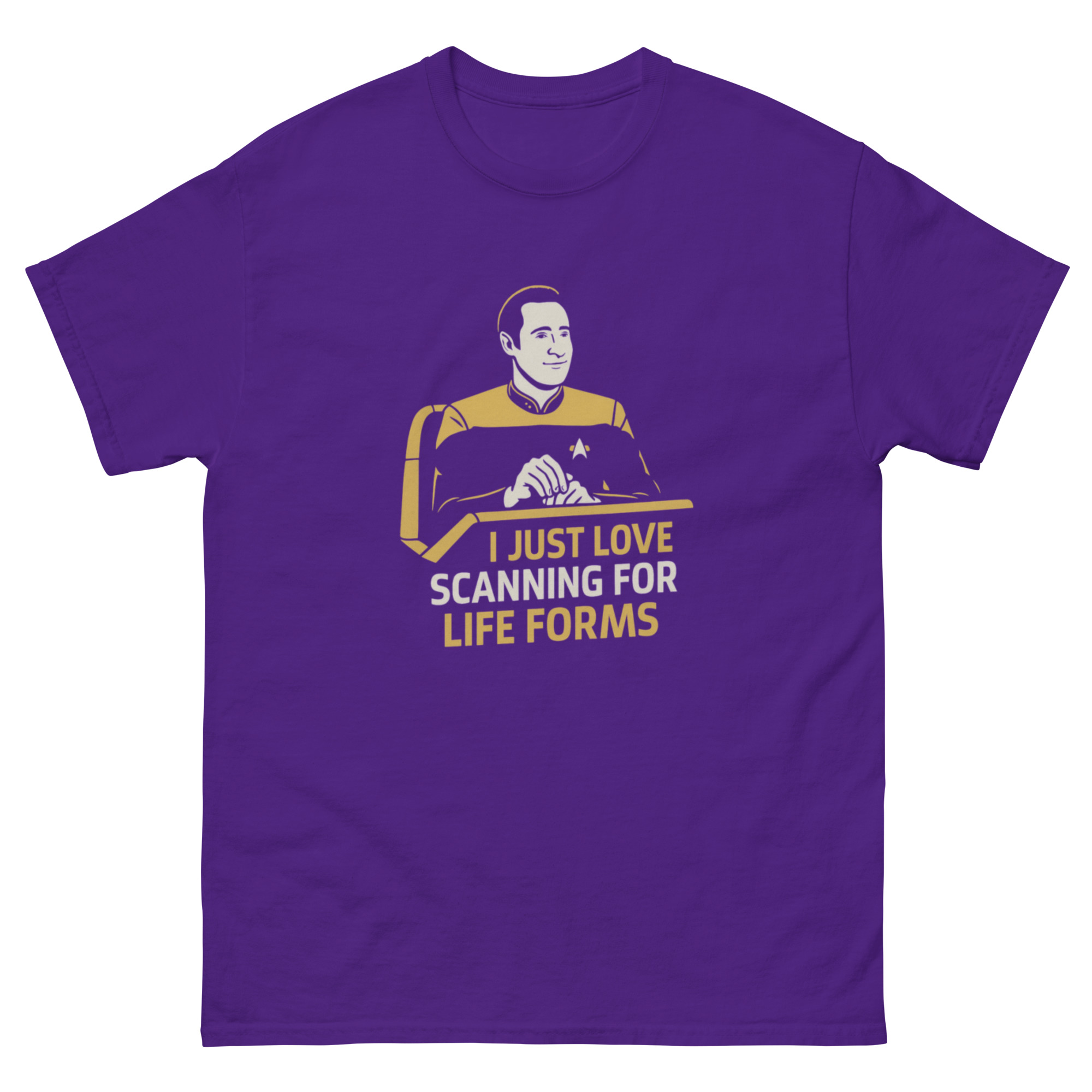 I Just Love Scanning for Life Forms Shirt – Minimalist Sci-Fi Tee - Image 8