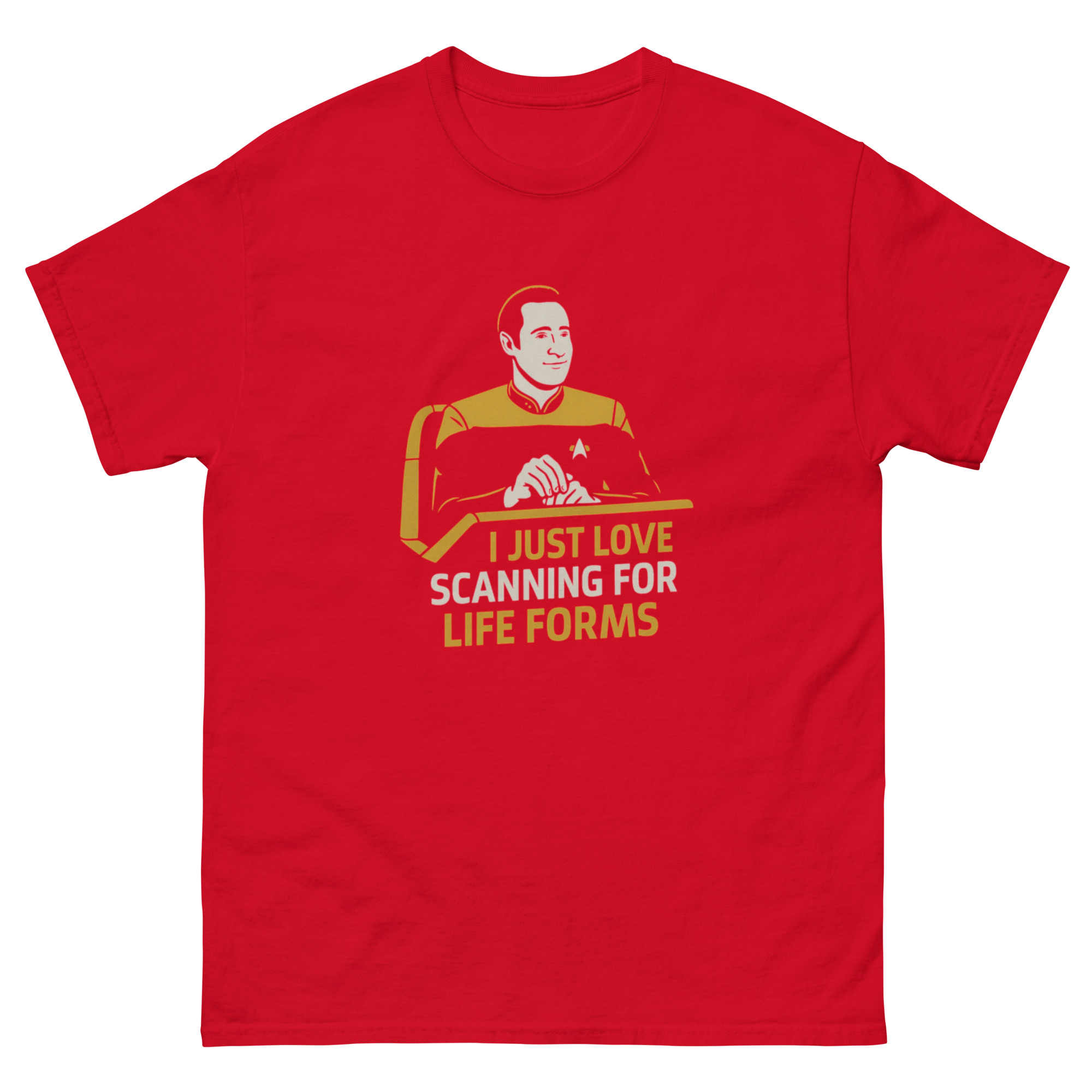 I Just Love Scanning for Life Forms Shirt – Minimalist Sci-Fi Tee - Image 10