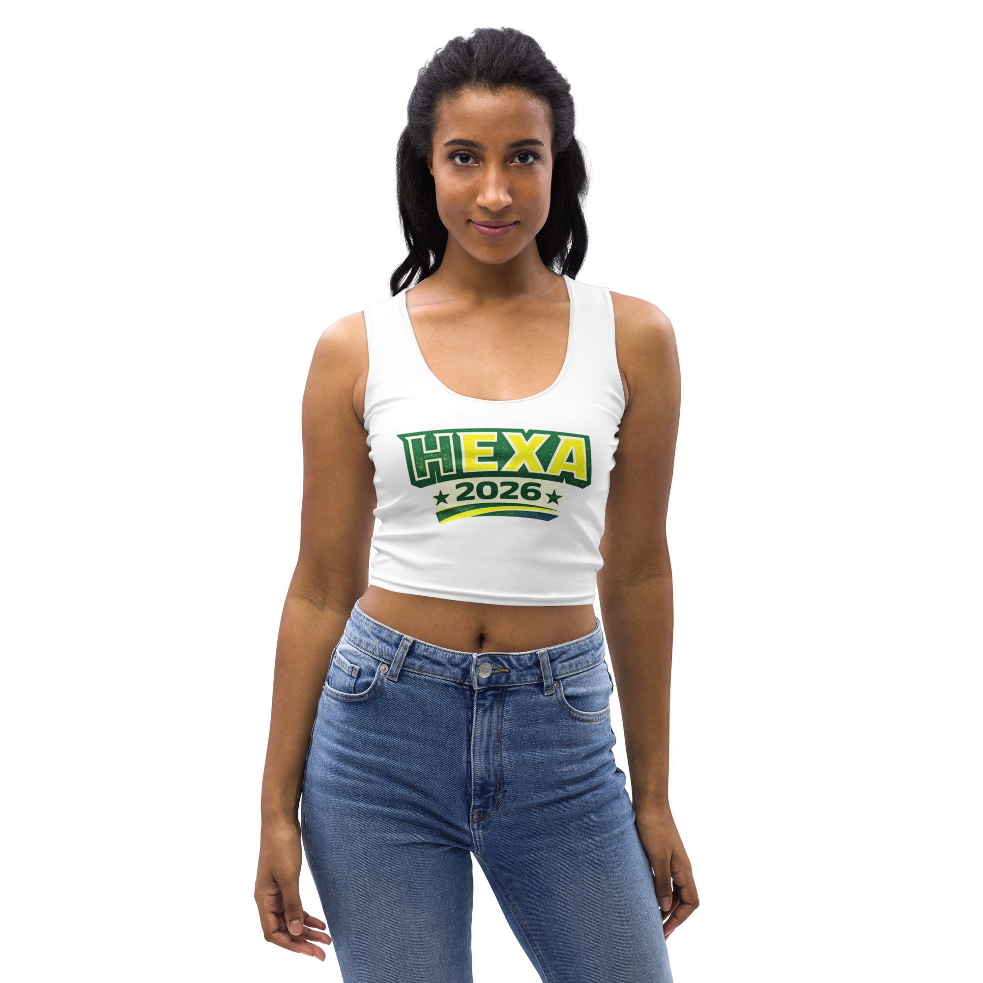 World Cup Tee - Brazil - Hexa 2026 - Crop Top - Image 2