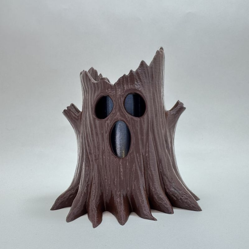 Illuminated Spooky Stump Decorations - LED Halloween Tealight Décor - Image 7