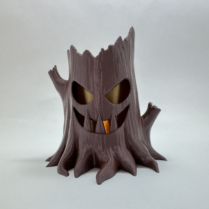 Illuminated Spooky Stump Decorations - LED Halloween Tealight Décor - Image 8